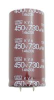 CHEMI-CON EKVA451VSN581MA40S Electrolytic Capacitor, 580 µF, 450 V, ± 20%, Snap-In, 2000 hours @ 105°C