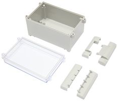 MULTICOMP PRO MP015492 Plastic Enclosure, Hinge Type, Multipurpose, ABS, Polycarbonate, 94 mm, 106 mm, 166 mm, IP65