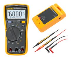 FLUKE FLK-117/PRV240/TL175 DMM Kit, Fluke-117 Digital Multimeter, PRV240 Proving Unit Kit, TL175 Test Leads