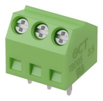 GCT TBD05-02-1-G-G Wire-To-Board Terminal Block, 3.5 mm, 2 Ways, 30 AWG, 16 AWG, Screw
