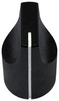 VISHAY ACCKMP1627NLP6 Knob, Metallic, Round Shaft, 6 mm, Aluminium, Round Pointer with Top and Side Indicator Line, 16 mm