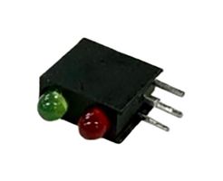 MULTICOMP PRO BL-31GR-2 Circuit Board Indicator, Green, Red, 2 LEDs, Through Hole, T-1 (3mm), R 20mA, G 20mA