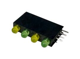 MULTICOMP PRO BL-34YGYG-4 Circuit Board Indicator, Yellow, Green, 4 LEDs, Through Hole, T-1 (3mm), Y 20mA, G 20mA