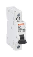 LOVATO ELECTRIC P1MB1PD10 Thermal Magnetic Circuit Breaker, D Trip Curve, IP20/10 kA, P1MB Series, 10 A, 1 Pole, 80 V, 230 V