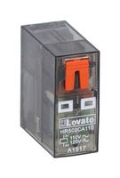 LOVATO ELECTRIC HR502CA110 Power Relay, DPDT, 110 VAC, 8 A, HR502C Series, Through Hole, Non Latching
