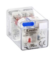 LOVATO ELECTRIC HR702CD024 Power Relay, DPDT, 24 VDC, 10 A, HR702C Series, DIN Rail, Non Latching