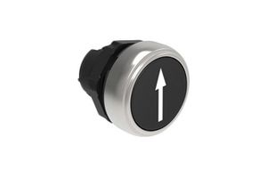 LOVATO ELECTRIC LPCB1152 Switch Actuator, Spring Return, Flush, Black, Lovato PLatinum Series 22mm Pushbutton Switches