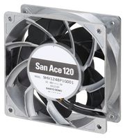 SANYO DENKI 9HV1248P1H001 DC Axial Fan, 48 V, Square, 120 mm, 38 mm, Ball Bearing, 254 CFM
