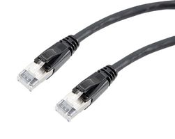 L-COM TRD626ASR-BLK-10F Ethernet Cable, 10 Gigabit, 26AWG, Cat6a, RJ45 Plug to RJ45 Plug