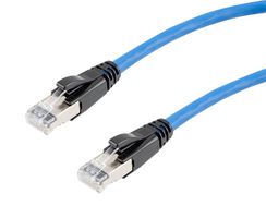 L-COM TRD626ASR-BLU-25F Ethernet Cable, 10 Gigabit, 26AWG, Cat6a, RJ45 Plug to RJ45 Plug