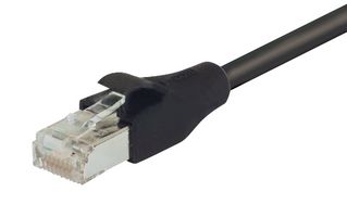 L-COM TRD695SCR-BLK-2 Ethernet Cable, Cat6, RJ45 Plug to RJ45 Plug, STP (Shielded Twisted Pair), Black, 600 mm, 24 "