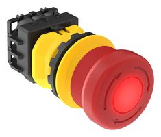 BANNER ENGINEERING SSA-EB1PL1-02 Emergency Stop Switch, DPST-NC, Twist, Pull to Release, Screw, 5 A, 125 V