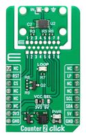 MIKROELEKTRONIKA MIKROE-6603 Add-On Board, Counter 2 Click, S-35770, 24Bit Binary-Up Counter IC, I2C, 3.3V/5V in