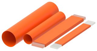 TE CONNECTIVITY - AMP EVBB-50/25-3-SP Heat Shrink Tubing, Single Wall, 2:1, 1.969 ", 50 mm, Orange, 131.23 ft, 40 m