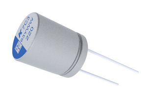 KEMET A7C3MS127M1JAAS019 Polymer Aluminium Electrolytic Capacitor, 120 µF, 63 V, 0.019 ohm, 4000 hours @ 125°C, ± 20%