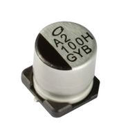 NICHICON GYB1J100MCQADNGS Hybrid Aluminium Electrolytic Capacitor, 10 µF, ± 20%, 63 V, Radial Can - SMD, 0.12 ohm