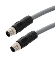 L-COM TRGK501S-P6G-1M Sensor Cable, M12 Plug, M12 Plug, 5 Positions, 1 m, 3.3 ft