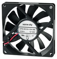 SAME SKY CFM-8025V-148-447 DC Axial Fan, 12 V, Square, 80 mm, 25 mm, omniCOOL, 60 CFM