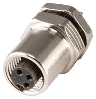 SAME SKY CDM504-04A-FP-R505-67 Sensor Connector, CDM504 Series, M5, Male, 4 Positions, Solder Pin, Straight Panel Mount