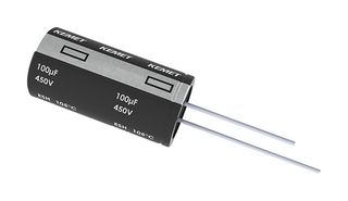 KEMET ESH106M400AH2AA Electrolytic Capacitor, 10 µF, 400 V, ± 20%, Radial Leaded, 2000 hours @ 105°C, Polar