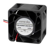 SAME SKY CFM-4028BH-1300-653-22 DC Axial Fan, 12 V, Square, 40 mm, 28 mm, Ball Bearing, 35.28 CFM
