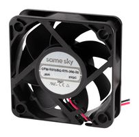 SAME SKY CFM-5015BG-075-366-20 DC Axial Fan, 5 V, Square, 50 mm, 15.5 mm, Ball Bearing, 17.54 CFM