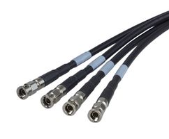 3M 1CX12-35-QS-007.0 RF / Coaxial Cable Assembly, 23 ft, 7 m, Standard Flex, Micro BNC Plug, x 4