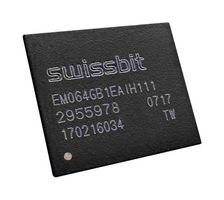 SWISSBIT SFEM128GB2ED1TB-A-EF-121-STD Flash Memory, 3D TLC NAND, 128 GB, 128G x 8bit, eMMC 5.1, BGA, 100 Pins