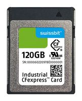 SWISSBIT SG2000CE120GI-1TB1-1DB-STD Flash Memory Card, v2.0, Type B, 3D TLC, CFexpress Card, 120 GB
