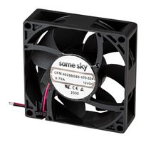 SAME SKY CFM-8025BG68-440-383-20 DC Axial Fan, 48 V, Square, 80 mm, 25 mm, Ball Bearing, 42.32 CFM
