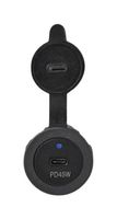 MULTICOMP PRO MP016665 USB Charger Receptacle, 12/24VDC, 1 Port, USB Type C