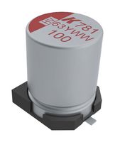 KEMET A781EK107M1ELAS035 Hybrid Aluminium Electrolytic Capacitor, 100 µF, ± 20%, 25 V, Radial Can - SMD, 0.035 ohm