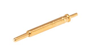 SAME SKY CPG-02-TH-B Spring Loaded Connector, 12VDC, 2A, Pogo Pin Header, 1 Contacts, Through Hole Mount, Brass Alloy