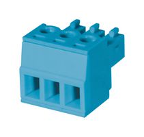 SAME SKY TBP02P1-381-02BE Pluggable Terminal Block, Blue, 3.81 mm, 2 Ways, 26 AWG, 16 AWG, 1.5 mm², Push In, Screw