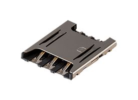 SAME SKY NSIM-5-B Memory Card Connector, Nano SIM, Push-Pull, 7 Contacts, Phosphor Bronze, Gold Plated Contacts