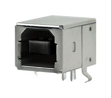 SAME SKY UJ2-BH-1-TH USB Connector, Black, USB Type B, USB 2.0, Receptacle, 4 Ways, Through Hole Mount, Horizontal