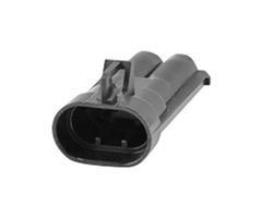 APTIV / DELPHI 15344054 Automotive Connector Housing, Black, DUCON 6.3 Series, Plug, 2 Ways