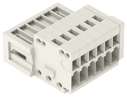 WAGO 733-207 Pluggable Terminal Block, 2.5 mm, 7 Ways, 28 AWG, 20 AWG, 0.5 mm², Clamp