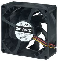 SANYO DENKI 9RA0924P1J001 DC Axial Fan, 24 V, Square, 92 mm, 38 mm, Precision Ball Bearing, 116 CFM