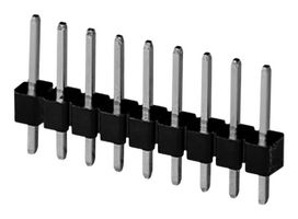 SAME SKY SSK01-MPH-254-A9 Pin Header, Board-to-Board, Wire-to-Board, 2.54 mm, 1 Rows, 9 Contacts, Through Hole Straight