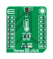 MIKROELEKTRONIKA MIKROE-5335 Add-On Board, Thermo 25 Click, MikroE MikroBUS Compatible Development Boards