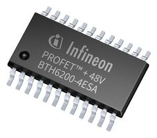 INFINEON BTH62004ESAXUMA1 Power Load Distribution Switch, Active High, Active Low, 4 Outputs, 54 V, -40 °C to 150 °C, TSDSO-24