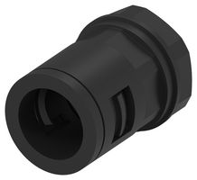 TE CONNECTIVITY 2500400-2 Conduit Connector, 15.8mm Size, M16 x 1.5, Straight, Nylon 6 (Polyamide 6), Black, 40.5 mm, IP66