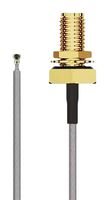 GCT CAB628RF-0300-A-1 RF / Coaxial Cable Assembly, 6GHZ Frequency, 11.8 ", 300 mm, 1.13mm, IPEX MH4L Right Angled Plug