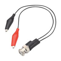 L-COM BC50 BNC Breakout, BNC Plug, Alligator Clips x 2, 10 ", 254 mm, Black, Red