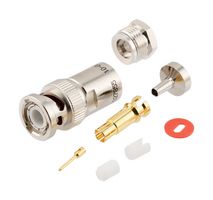L-COM LCCN10-06030-206 RF / Coaxial Connector, Twinax TRB, Straight Plug, Solder, Clamp, 78 ohm, M17/176-00002