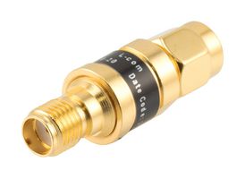 L-COM LCAT1006-20 RF Fixed Attenuator, SMA Plug to SMA Jack, 20 dB, DC to 18GHz, 2 W, 50 ohm, Brass