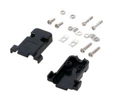L-COM SDC9B D Sub Backshell, SDC_B Series, DE, 180°, Plastic Body