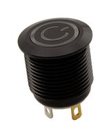 SAME SKY PBM2-M-GR3-P-F-BA-67 Vandal Resistant Switch, 3V LED/Pwr Symbol, PBM2 Series, 16 mm, SPST-NO-DM, Off-(On), Round Flush