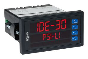 NOSHOK IDE30-A-1-1-5 Panel Meter, 6 Digit, 15.24 mm H, Current/Voltage, 85 to 265 VAC, -40 to 65 °C, IDE30 Series